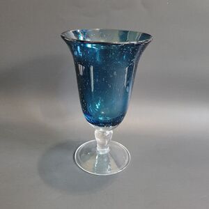 Artland Iris Slate Blue Water Goblet